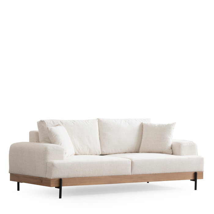Atelier Del Sofa Eti Oak 3 Seater - White Atelier Del Sofa Eti Oak 3 Seater - White